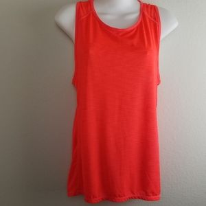 Athleta neon orange workout tank top size small